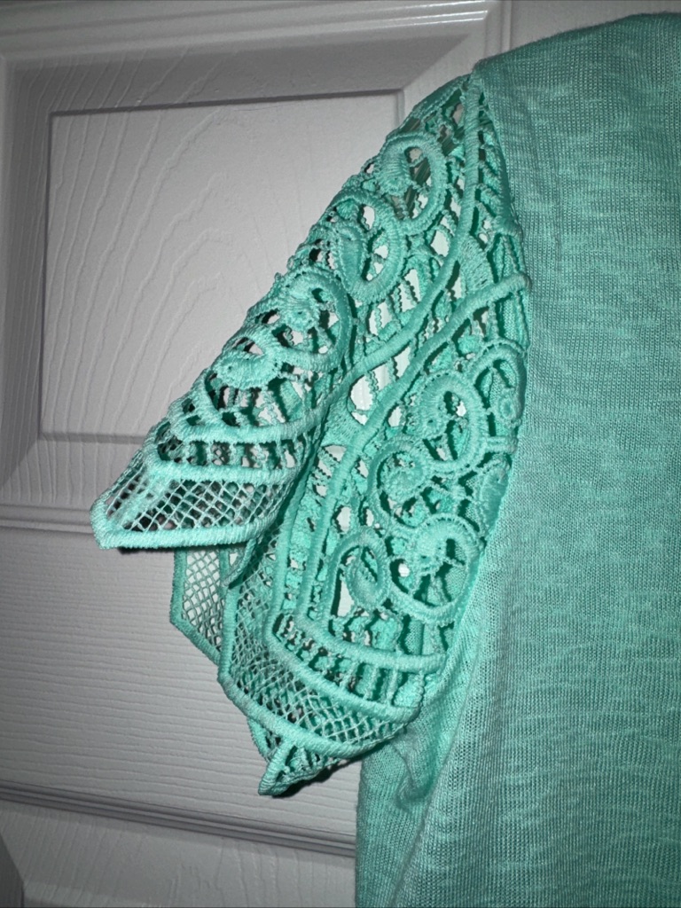 The Limited Mint Crochet-Sleeve Short Sleeve Tee — image 3 of 4